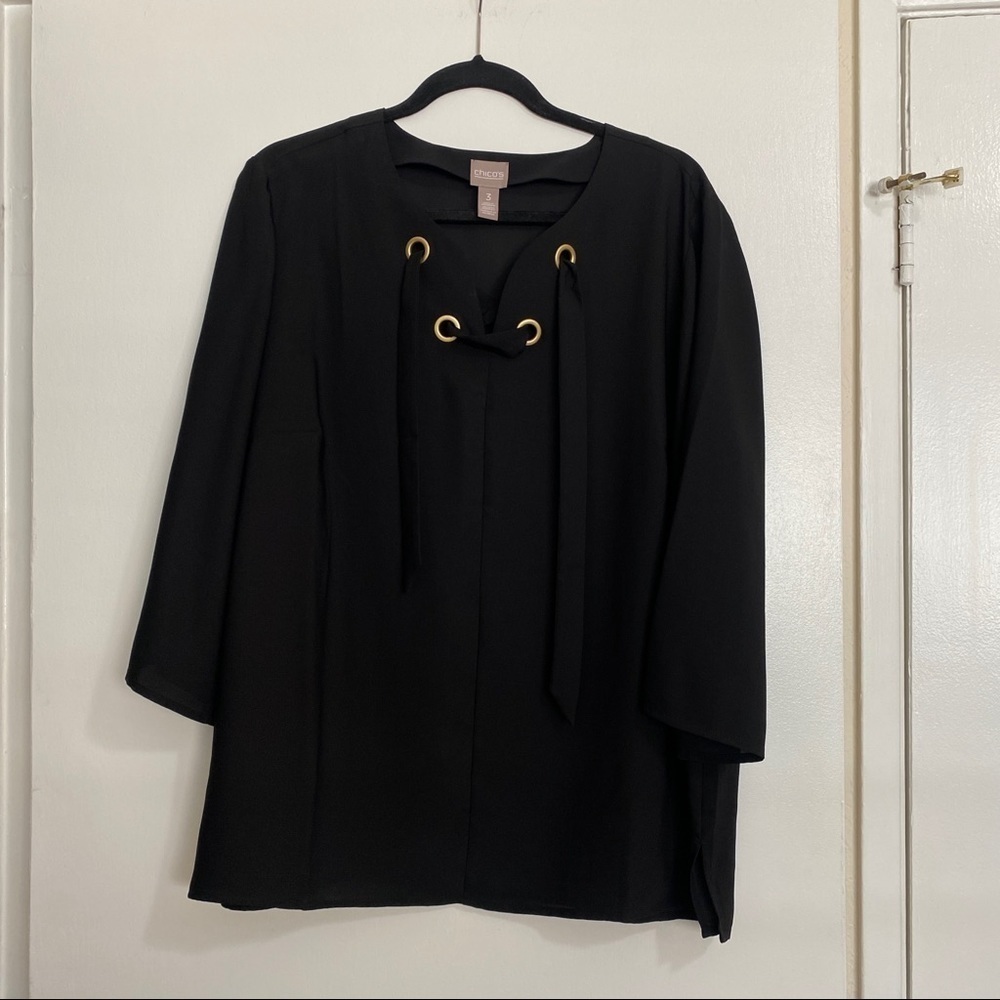 NWOT Chico’s Black Blouse